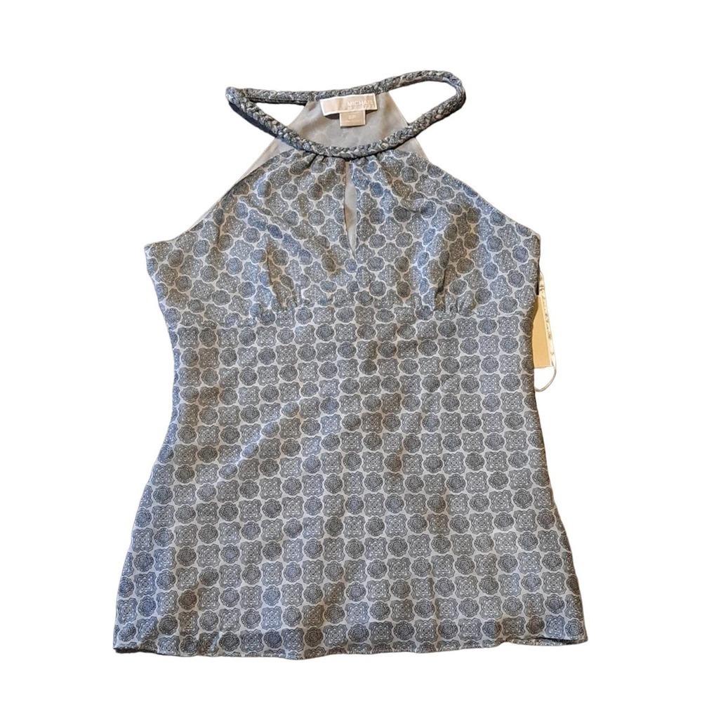 Michael Kors halter top Blue Sz 8P NWT